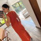 VESTIDO DE LINO NARANJA