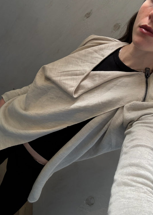 PONCHO CREMA