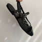 BALLERINA FLATS NEGROS RED