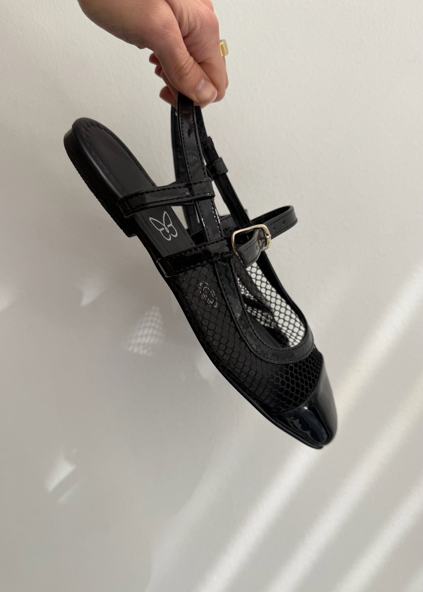 BALLERINA FLATS NEGROS RED