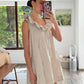 VESTIDO STRIPED CON CUELLO DE OLANES
