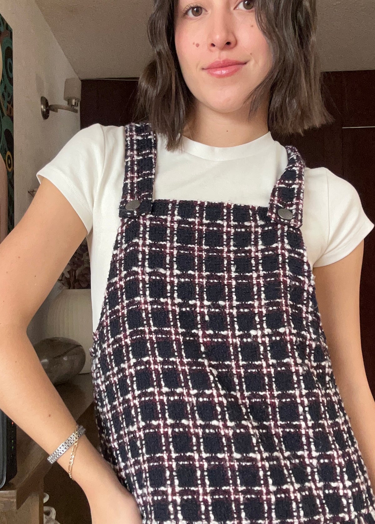 VESTIDO TIPO OVEROL DE TWEED