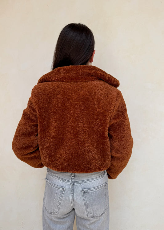 CHAMARRA CAFÉ PELUCHE