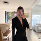 BLUSA NEGRA ESCOTE EN V