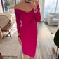 VESTIDO MIDI HOT PINK