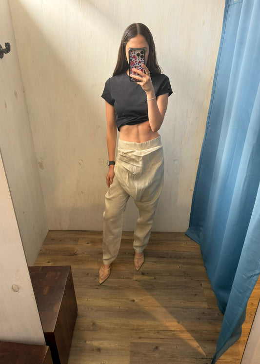 PANTALÓN DE LINO BEIGE