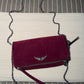 CLUTCH GAMUZA BURGUNDY