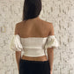 CORSET BLANCO OFF THE SHOULDER