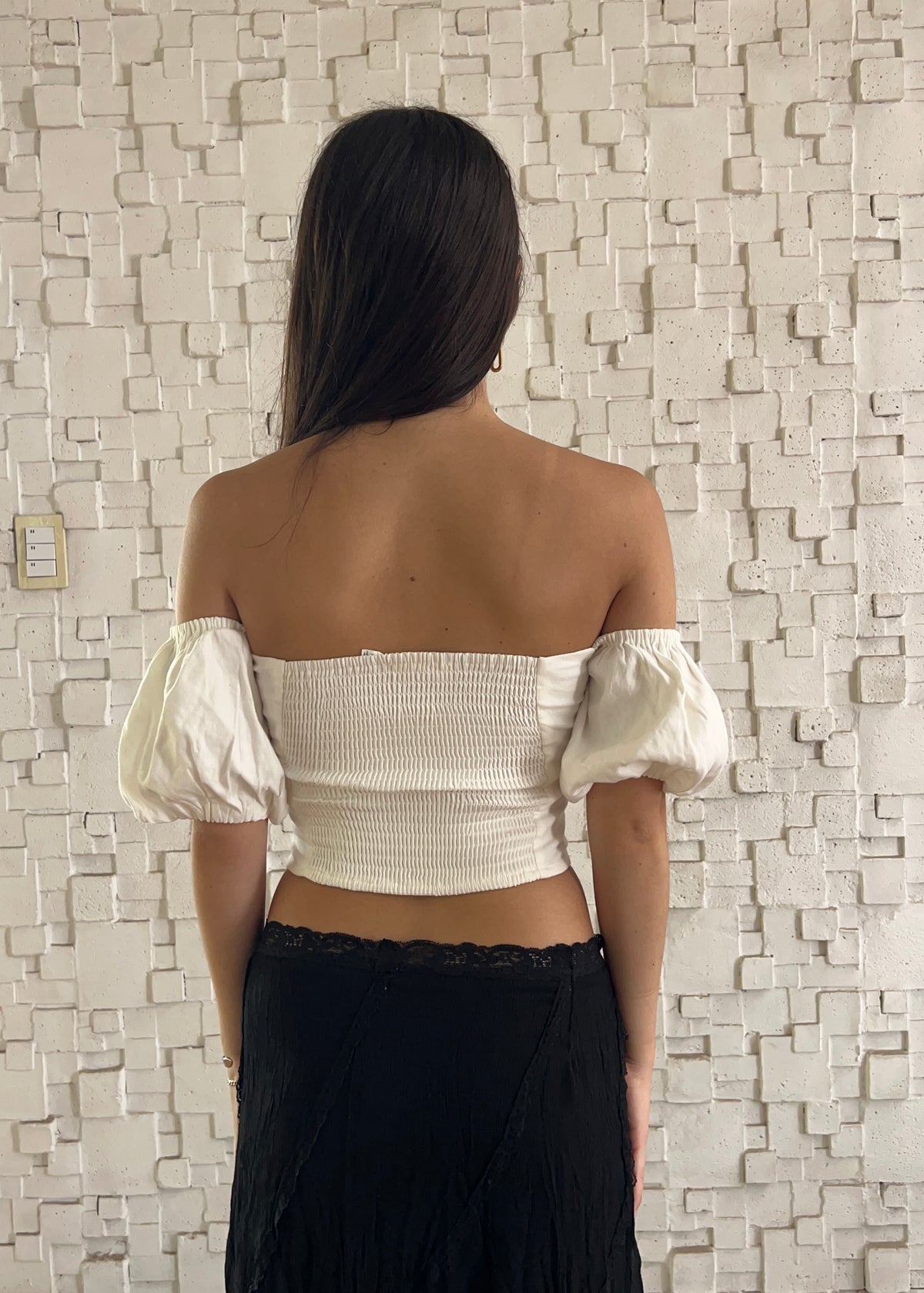 CORSET BLANCO OFF THE SHOULDER