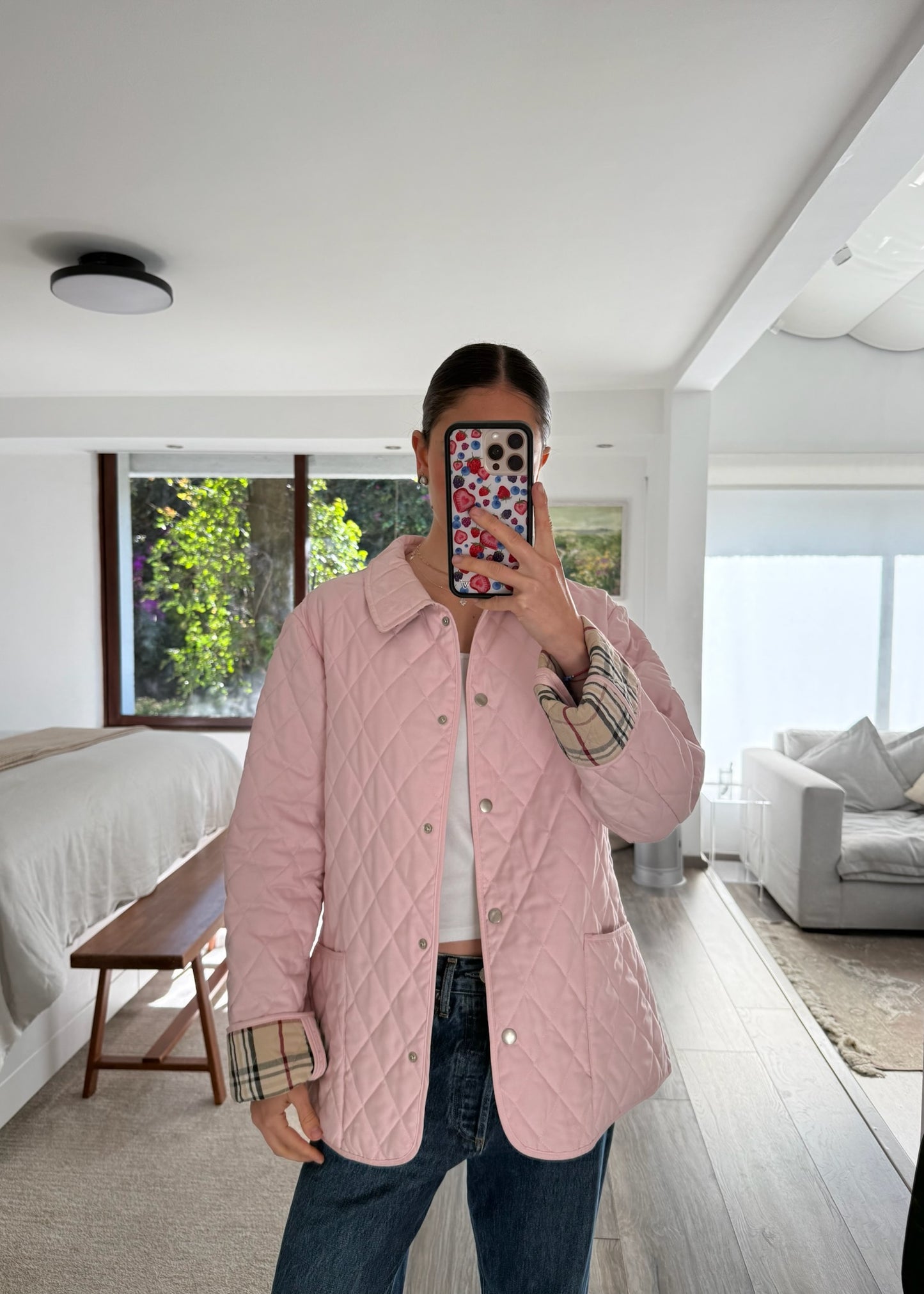 CHAMARRA GUATEADA BABY PINK