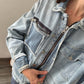 CHAMARRA DENIM DISTRESSED
