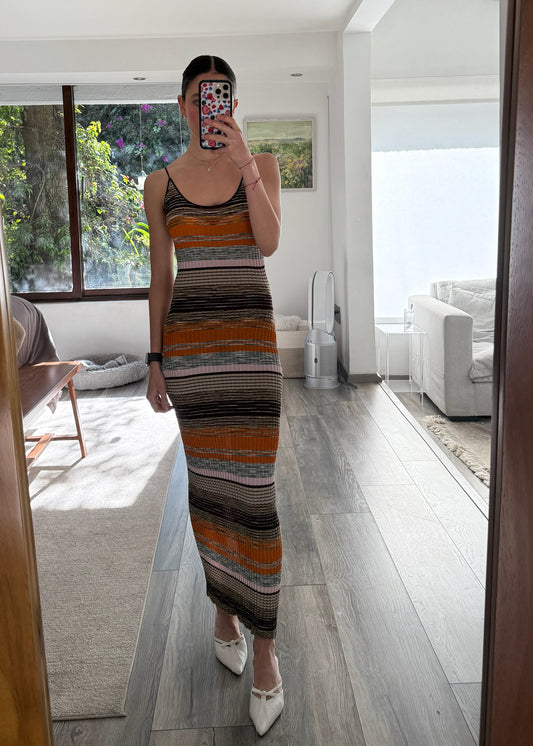 VSTIDO SLIP MIDI DE KNIT