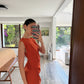 VESTIDO DE LINO NARANJA