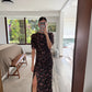 VESTIDO RUCHED FLOREADO