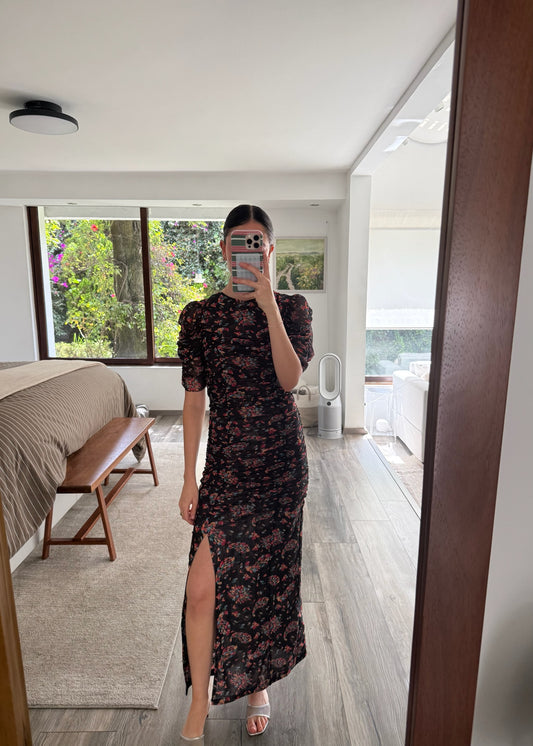 VESTIDO RUCHED FLOREADO