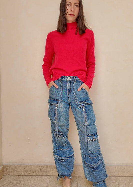 JEANS CARGO CON BOLSAS