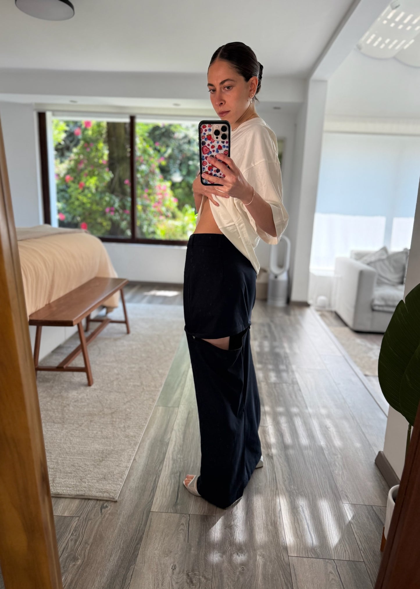 FALDA PINSTRIPED CORTA O LARGA