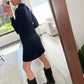 VESTIDO DE TIPO CARDIGAN AZUL MINI