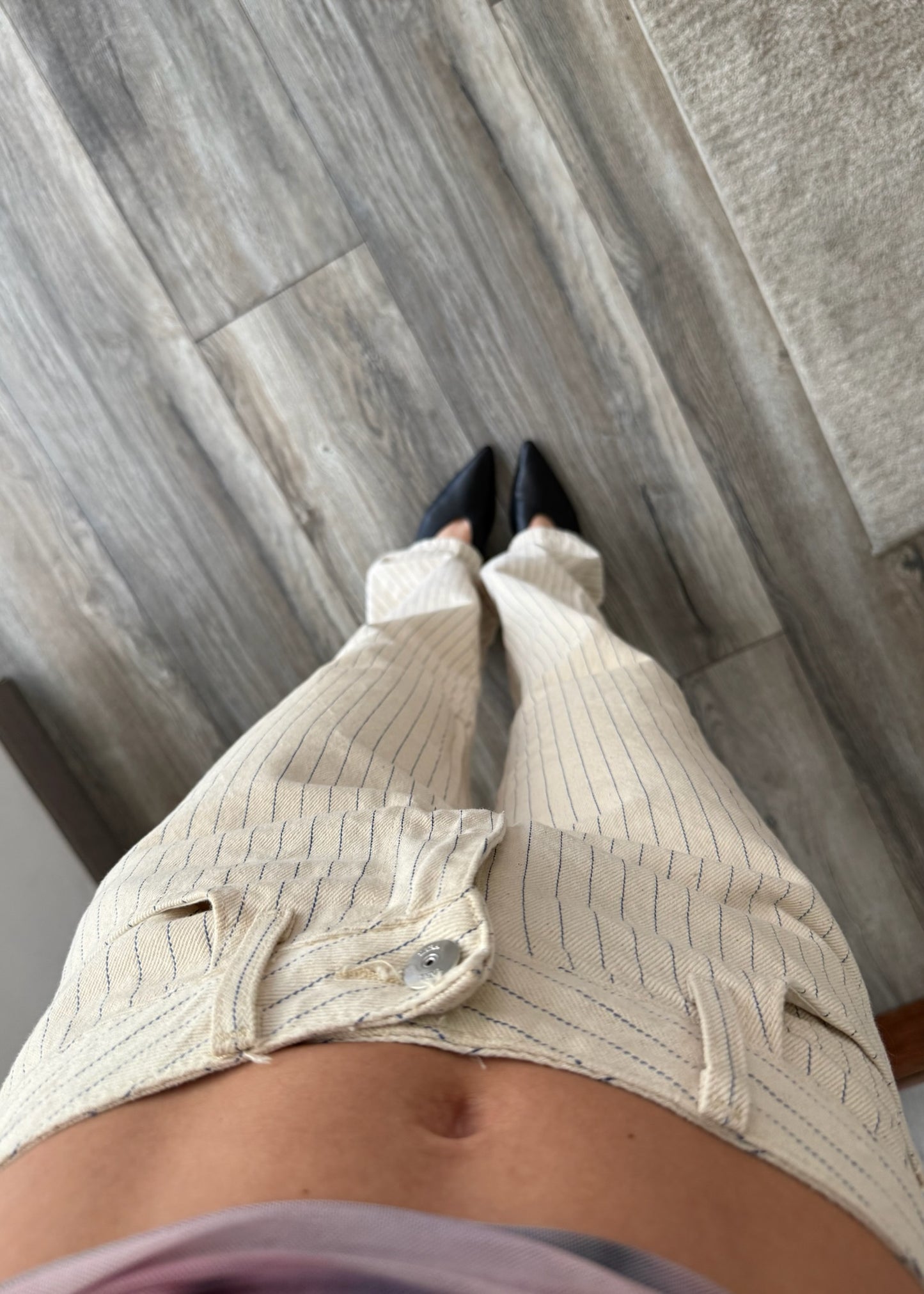 JEANS CREMA STRIPED