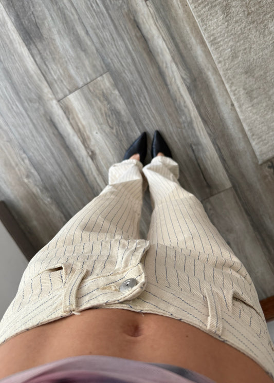 JEANS CREMA STRIPED