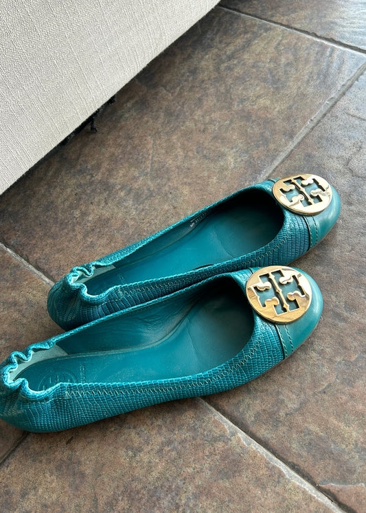 TORY BURCH BLUE FLATS