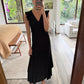 VESTIDO NEGRO CON ESCOTE