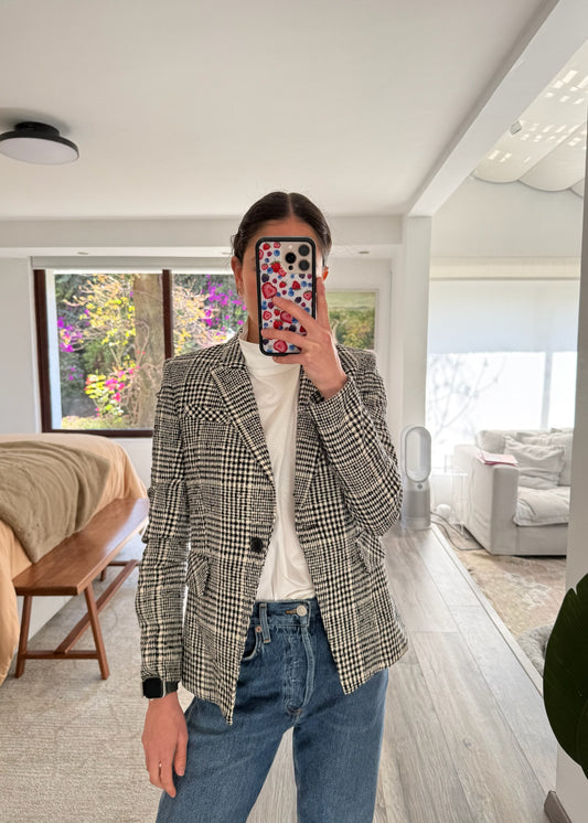 BLAZER PRINT CUADROS B&W