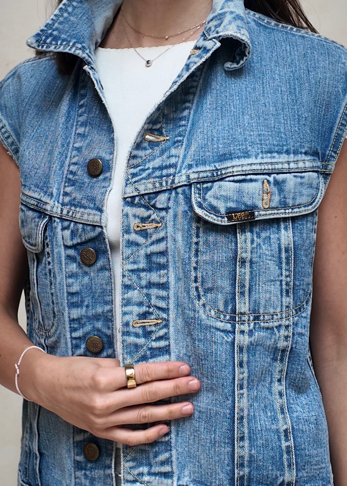 CHALECO DENIM SIN MANGAS