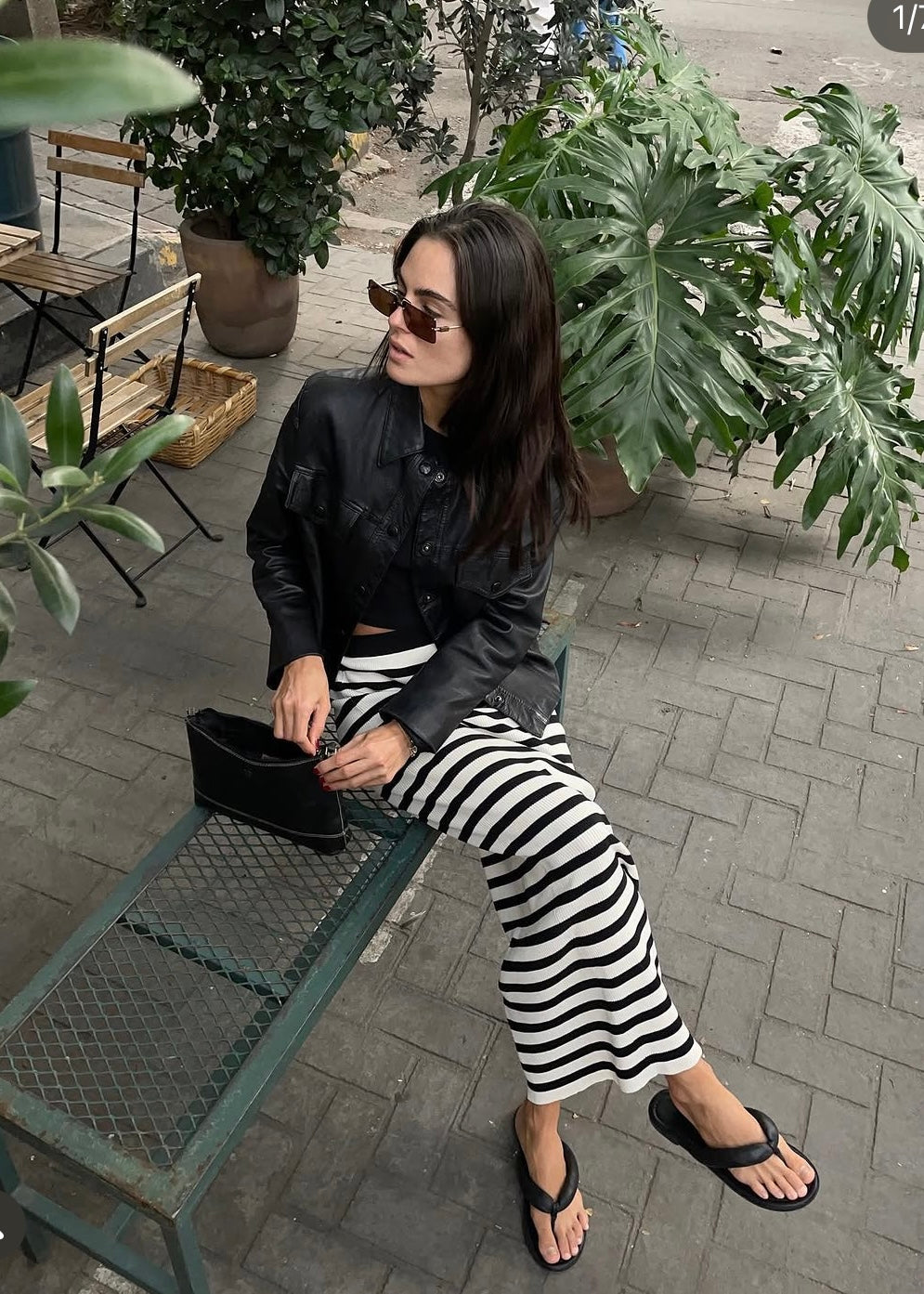 FALDA DE KNIT B&W