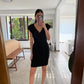 VESTIDO PENCIL CON OLANES
