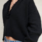 SUÉTER V NECK CON GORRO
