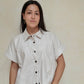 CAMISA CREMA DE FAUX LEATHER