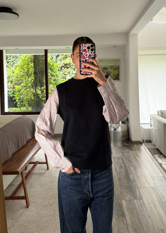 SUETER CON MANGAS DE CAMISA