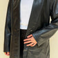 BLAZER FAUX LEATHER NEGRO