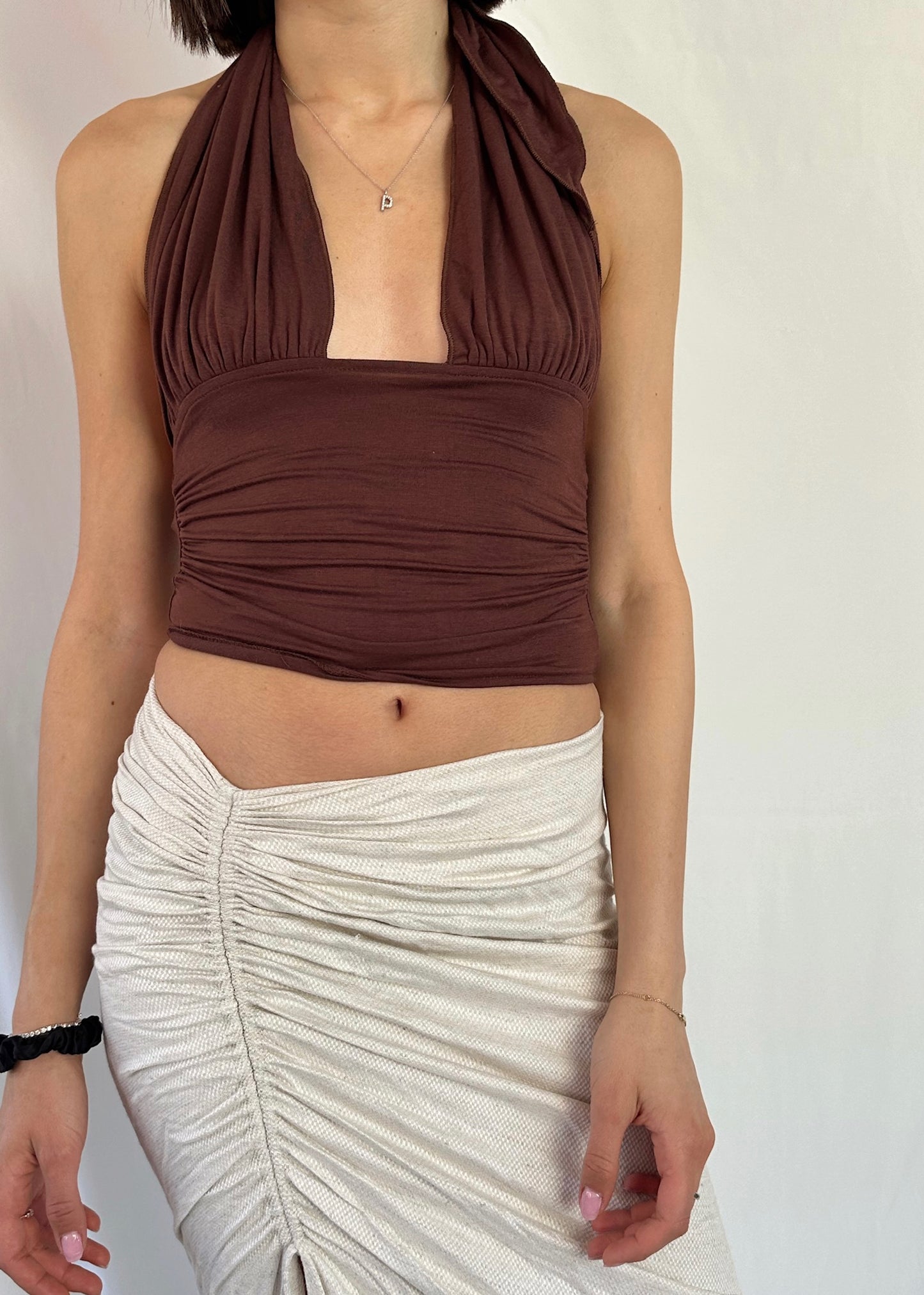 TOP HALTER CACAO