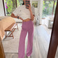 PANTALÓN LILA HIGH RISE