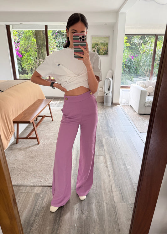 PANTALÓN LILA HIGH RISE