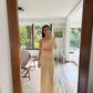 VESTIDO BEIGE DE KNIT CON CUT OUT