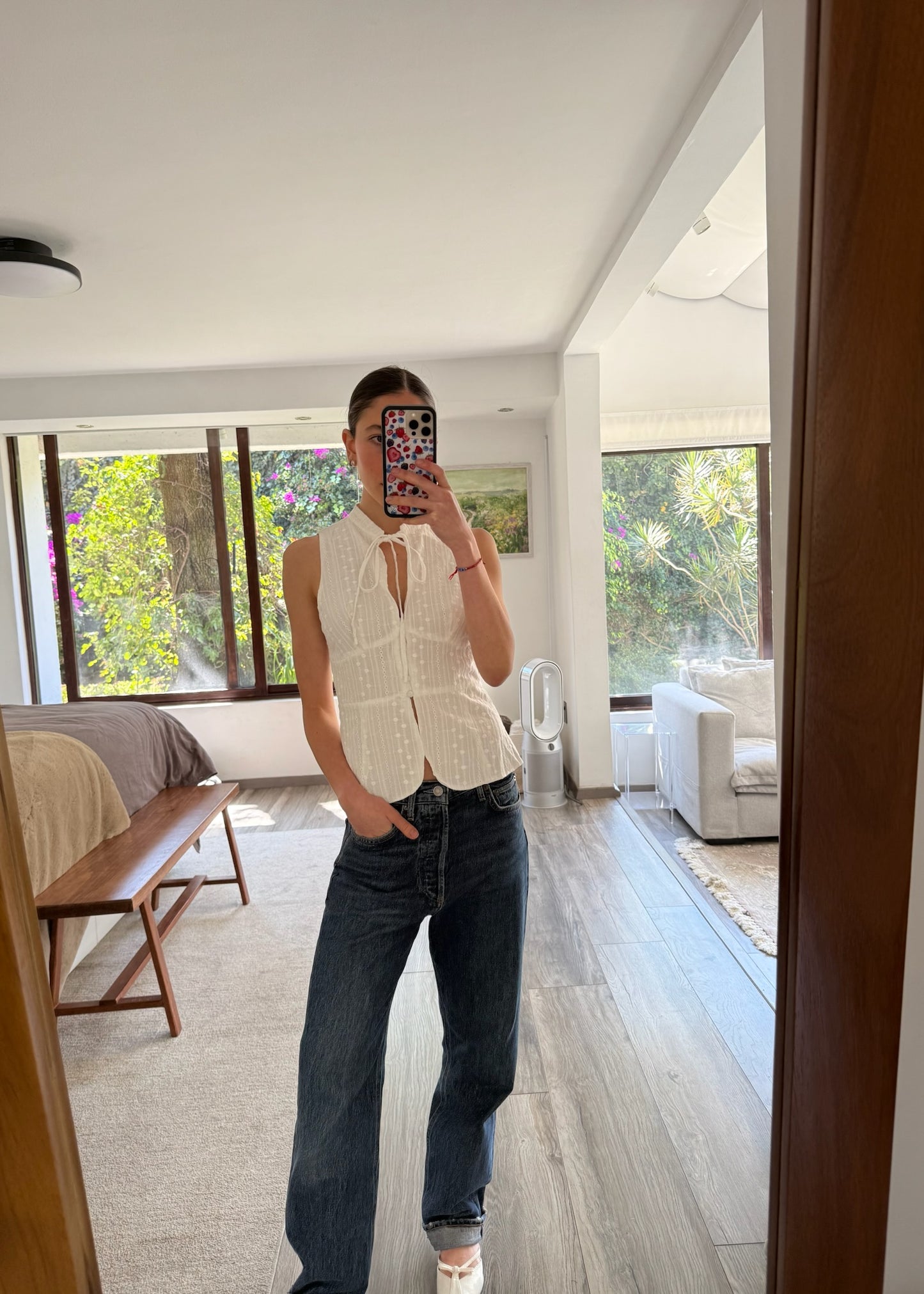 CAMISA SIN MANGAS CON TEXTURA