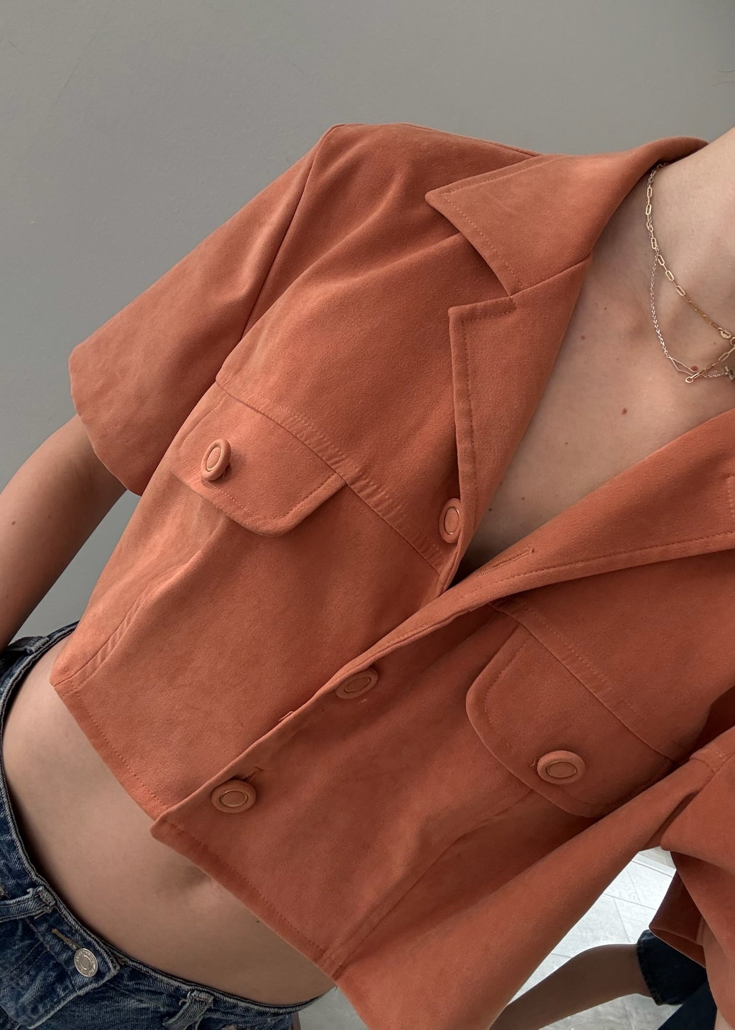 CAMISA/SACO NARANJA VINTAGE