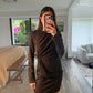 VESTIDO MINI MANGA LARGA SHINY
