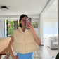 CHALECO PADDED BEIGE