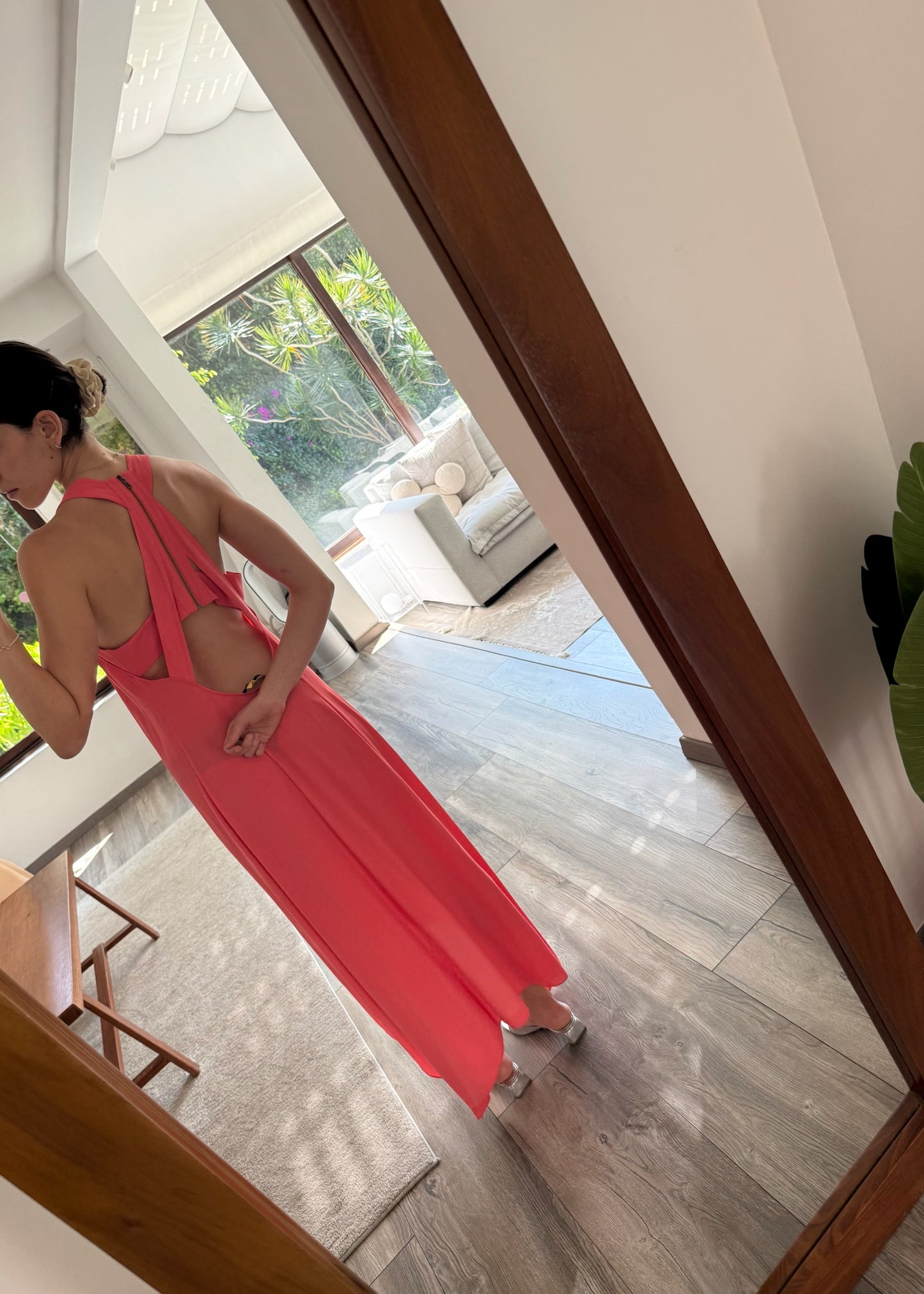 VESTIDO PEACH PINK SHEER