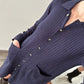 VESTIDO DE TIPO CARDIGAN AZUL MINI