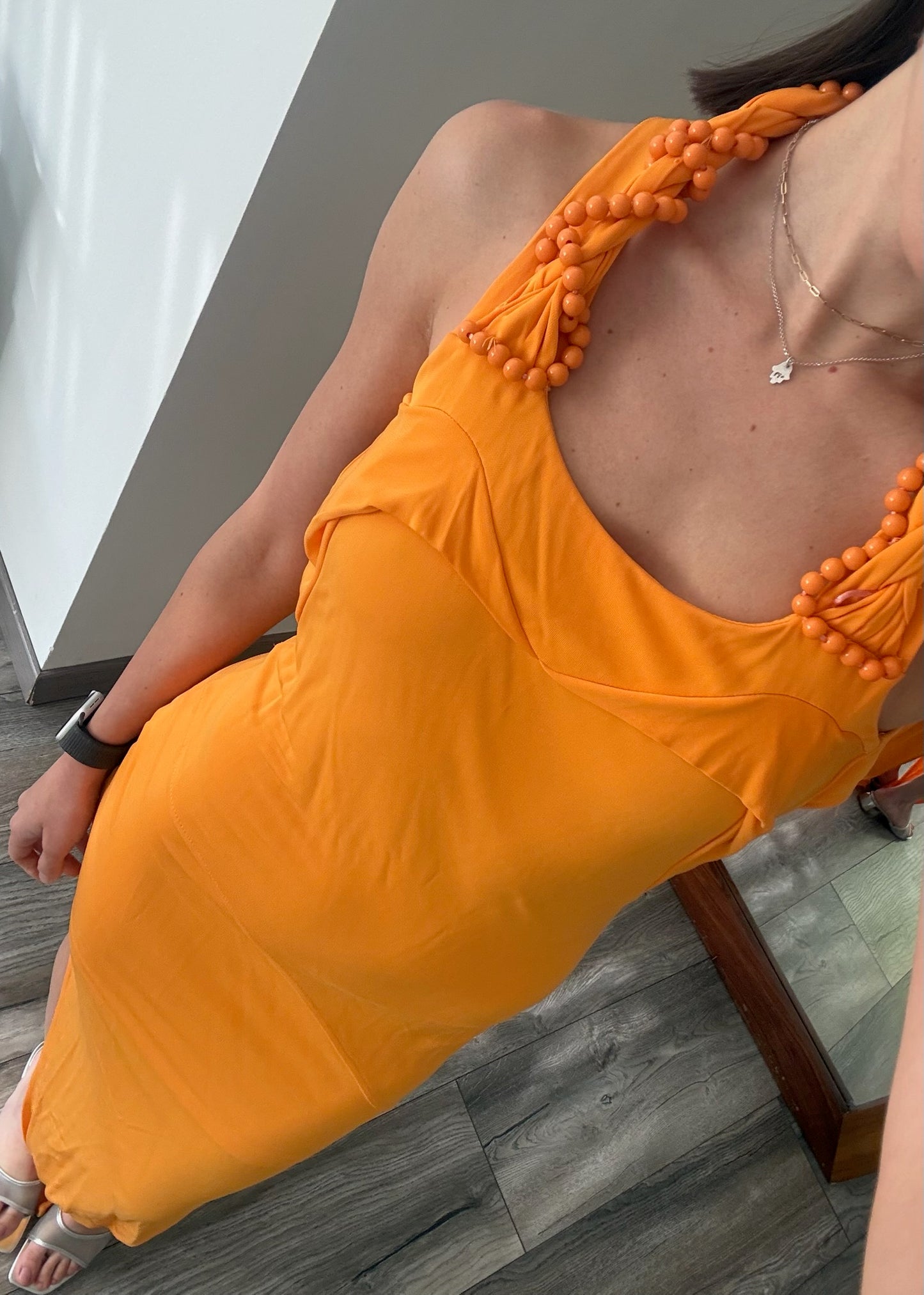 VESTIDO MAXI CON PIEDRAS