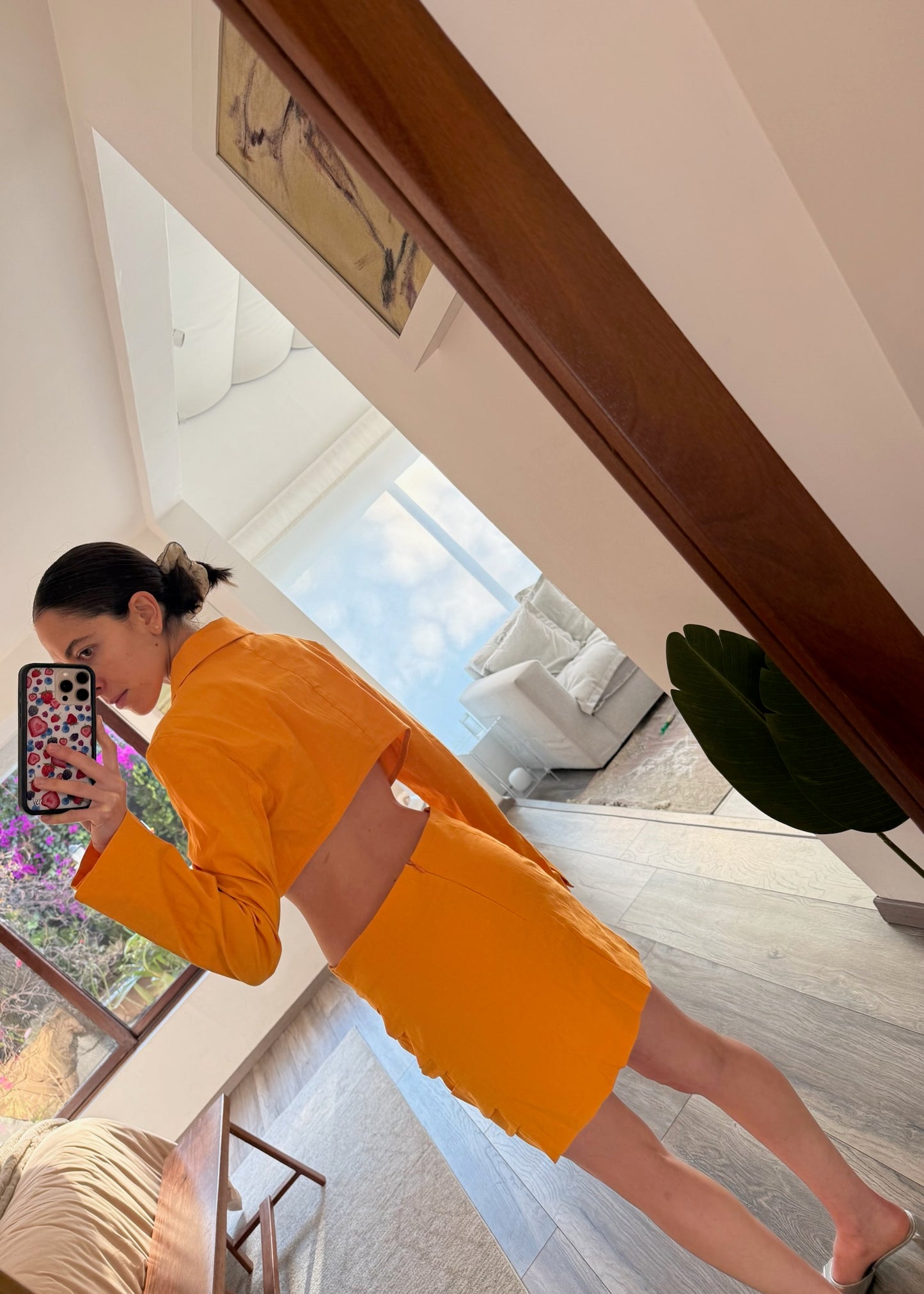 SET NARANJA FALDA Y TOP