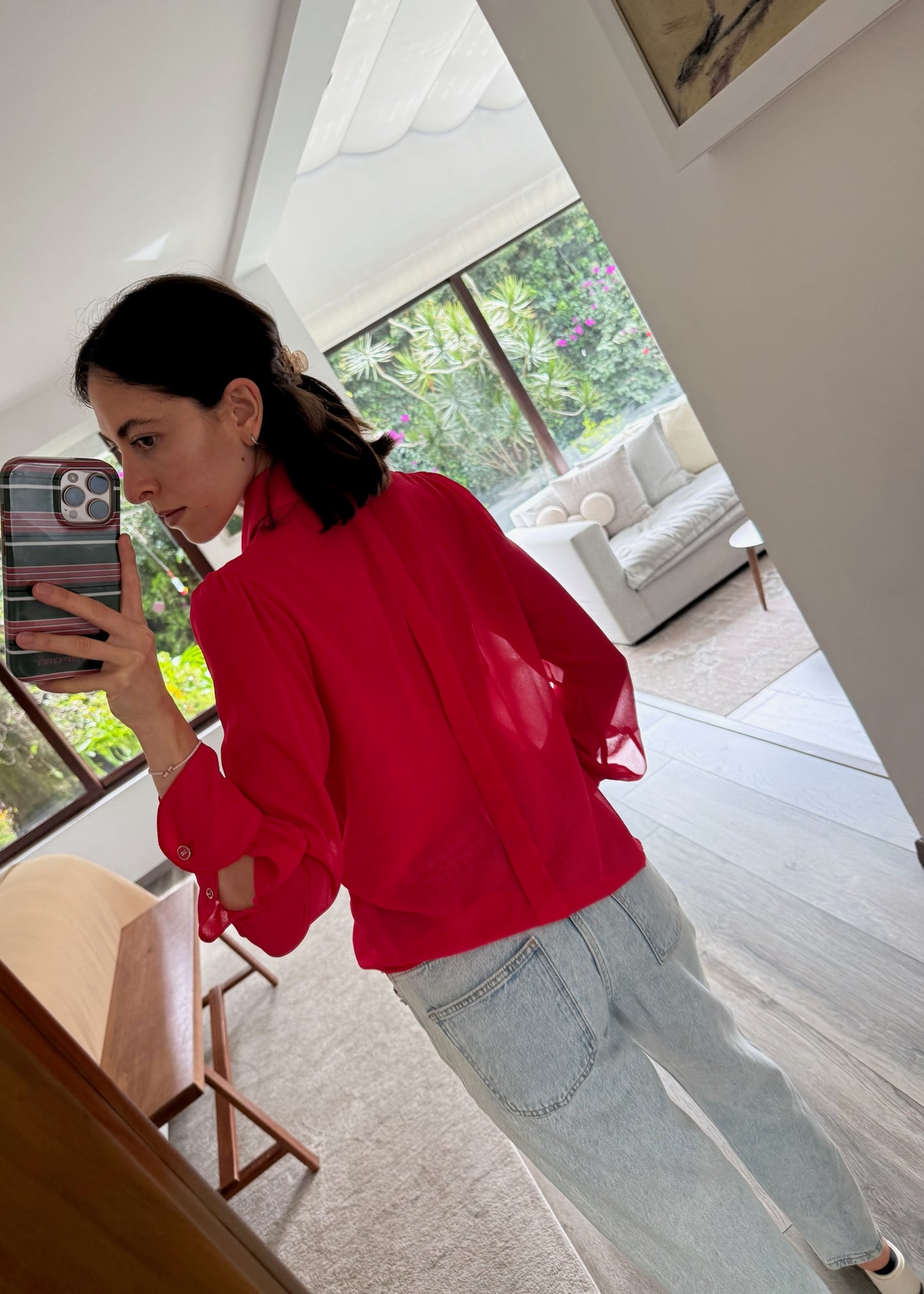 CAMISA FUCSIA CON ESTRELLAS
