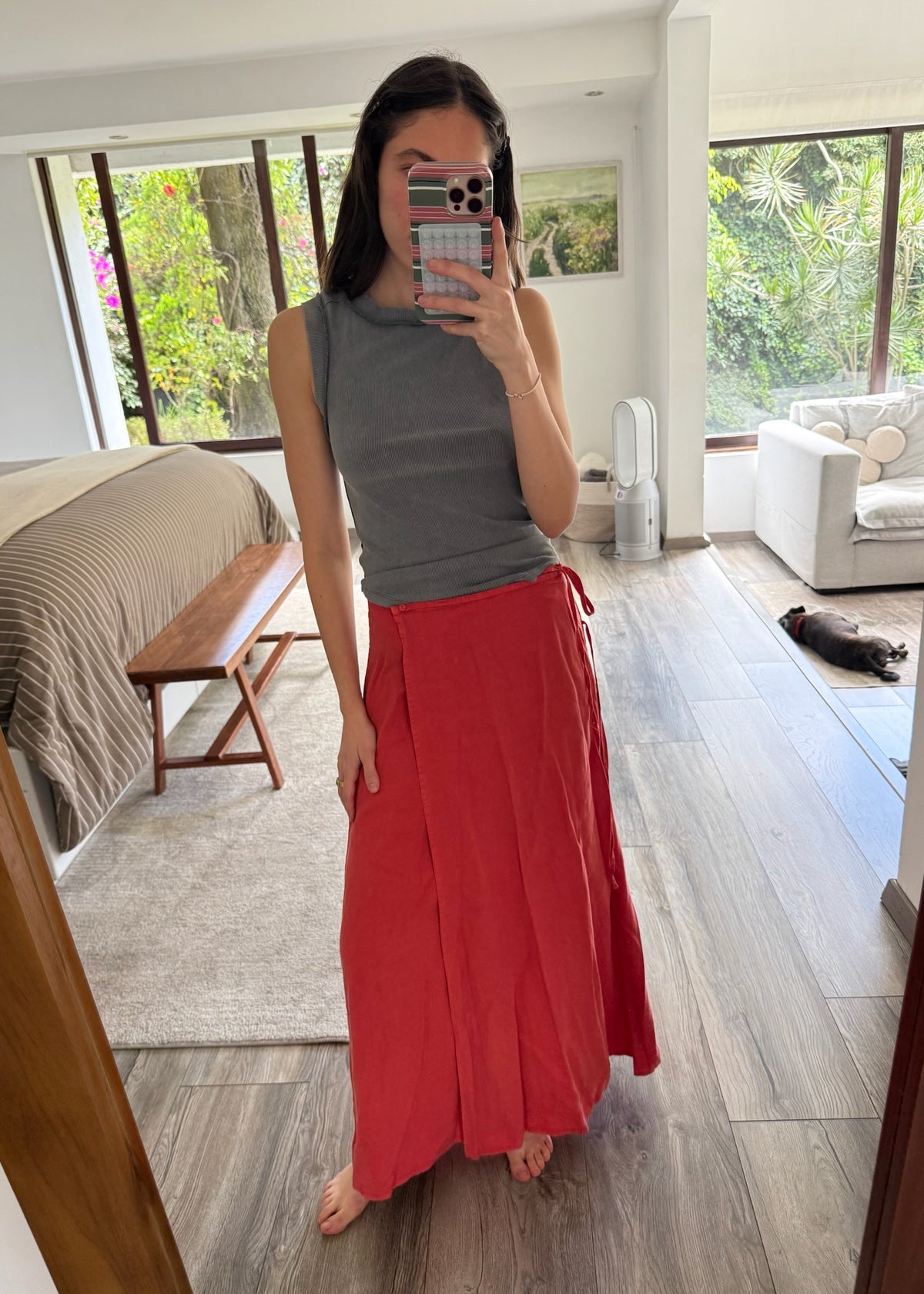FALDA WRAP UP ROJA