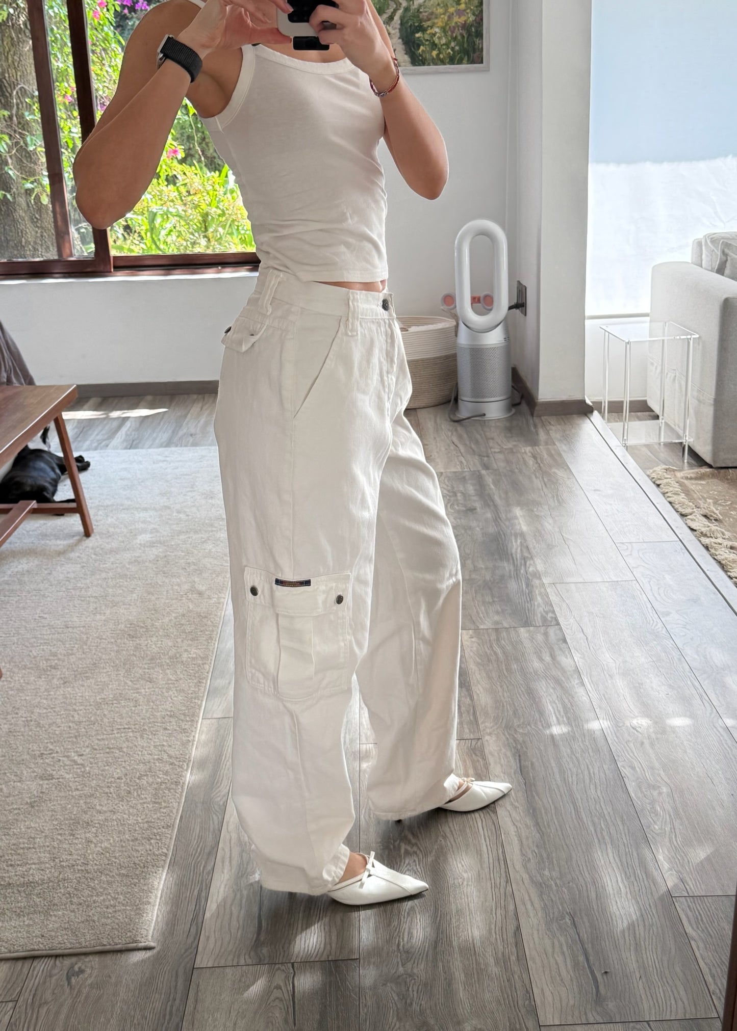CARGO JEANS VINTAGE BLANCOS