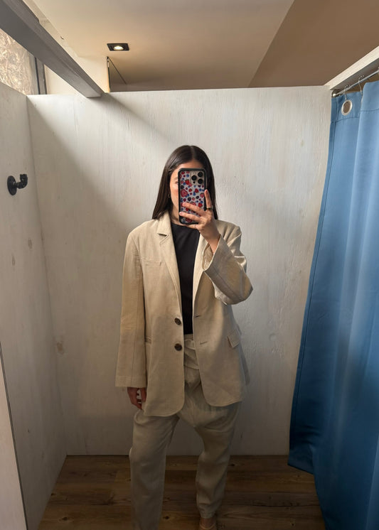 BLAZER BEIGE DE LINO